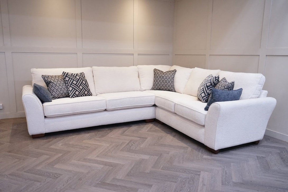 Olsson Large Corner Sofa, Mika Ivory