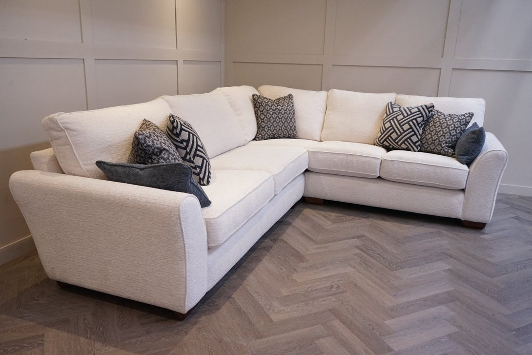Olsson Large Corner Sofa, Mika Ivory