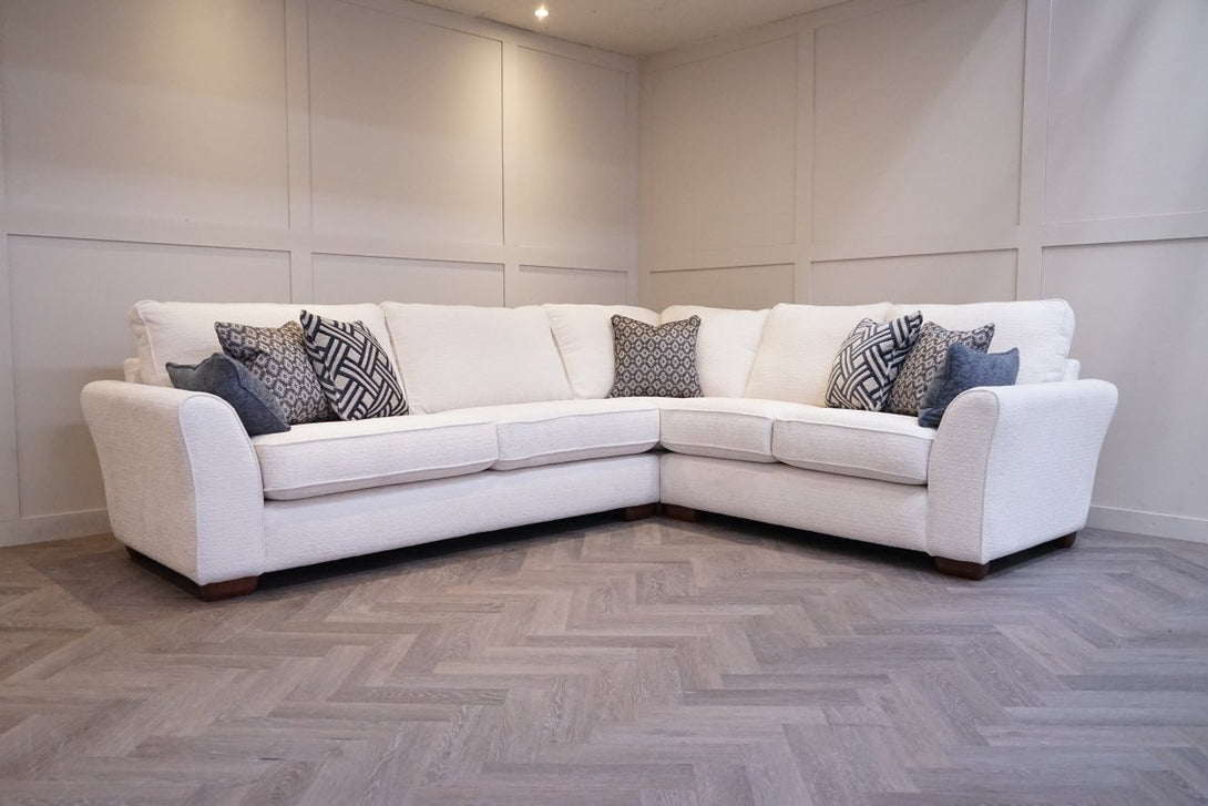 Olsson Large Corner Sofa, Mika Ivory