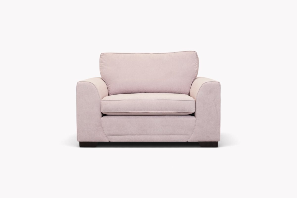 Orla Fabric Cuddler Sofa, Marl Lilac