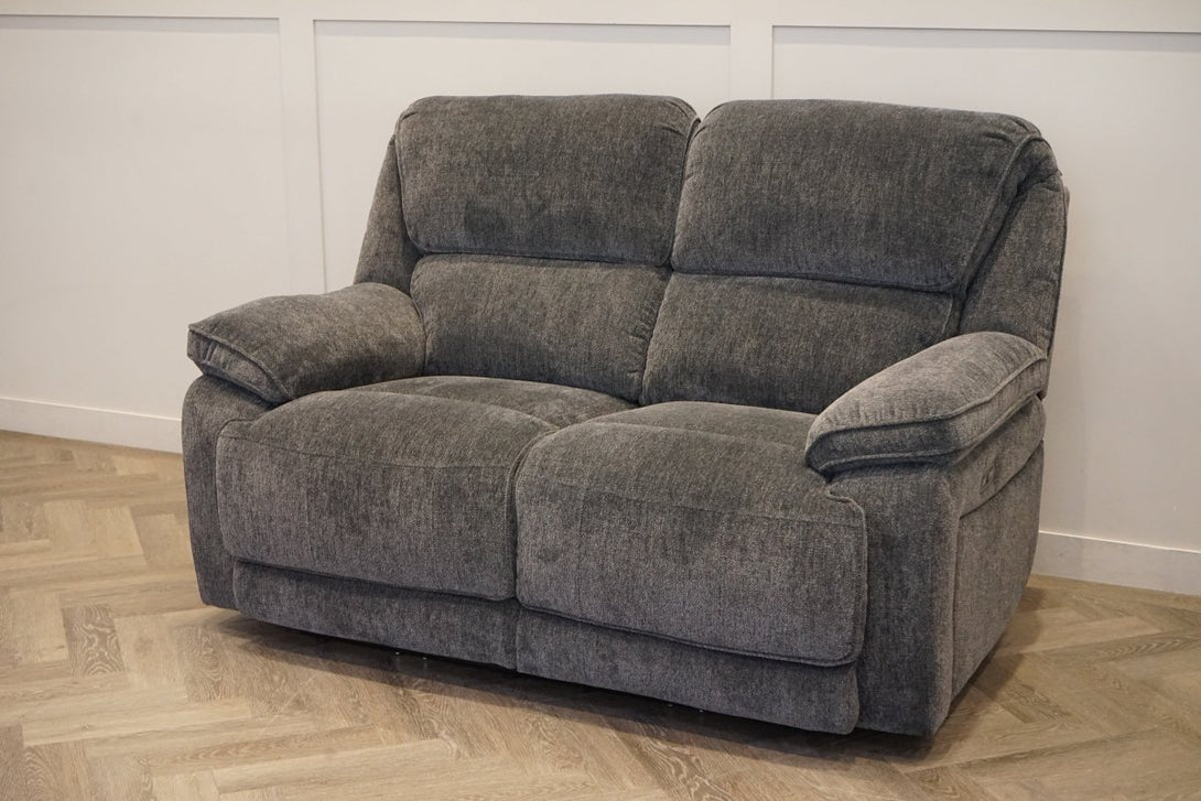 Orlando 2 + 2 Manual Recliner Sofa Set, Chunky Chenille Charcoal