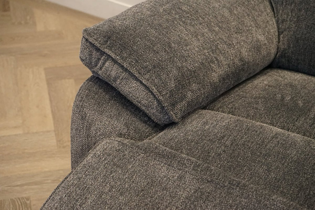 Orlando 2 + 2 Manual Recliner Sofa Set, Chunky Chenille Charcoal