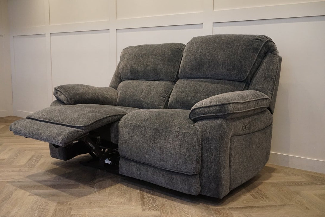 Orlando 2 + 2 Manual Recliner Sofa Set, Chunky Chenille Charcoal