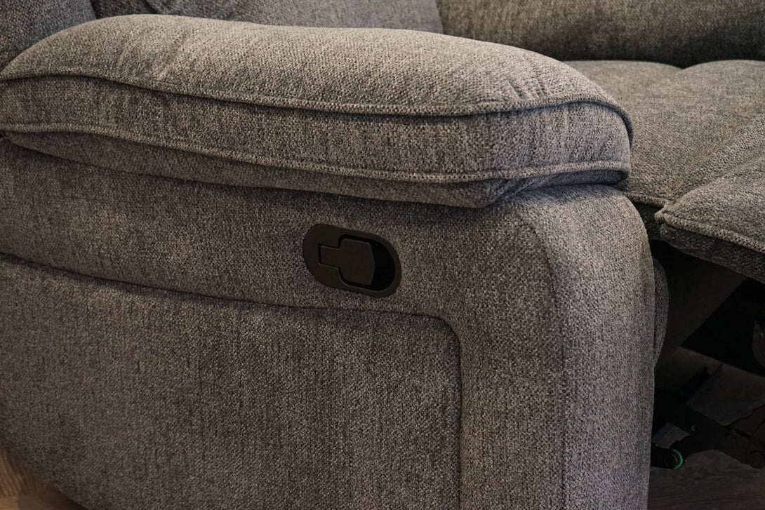Orlando 2 + 2 Manual Recliner Sofa Set, Chunky Chenille Charcoal