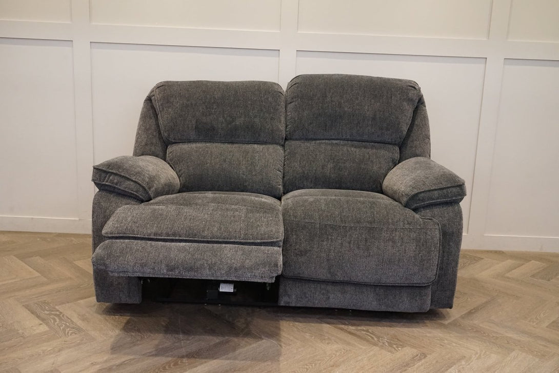 Orlando 2 + 2 Manual Recliner Sofa Set, Chunky Chenille Charcoal