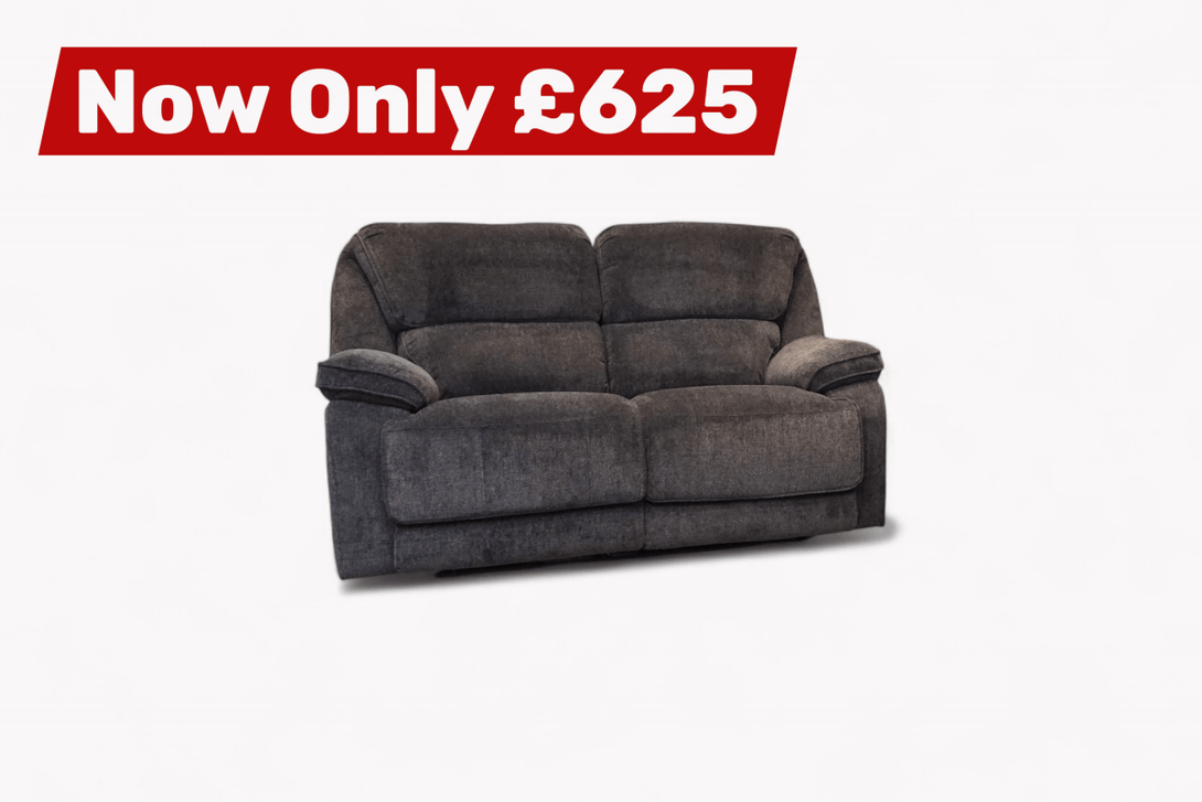Orlando 2 Seater Manual Recliner Sofa, Chunky Chenille Charcoal