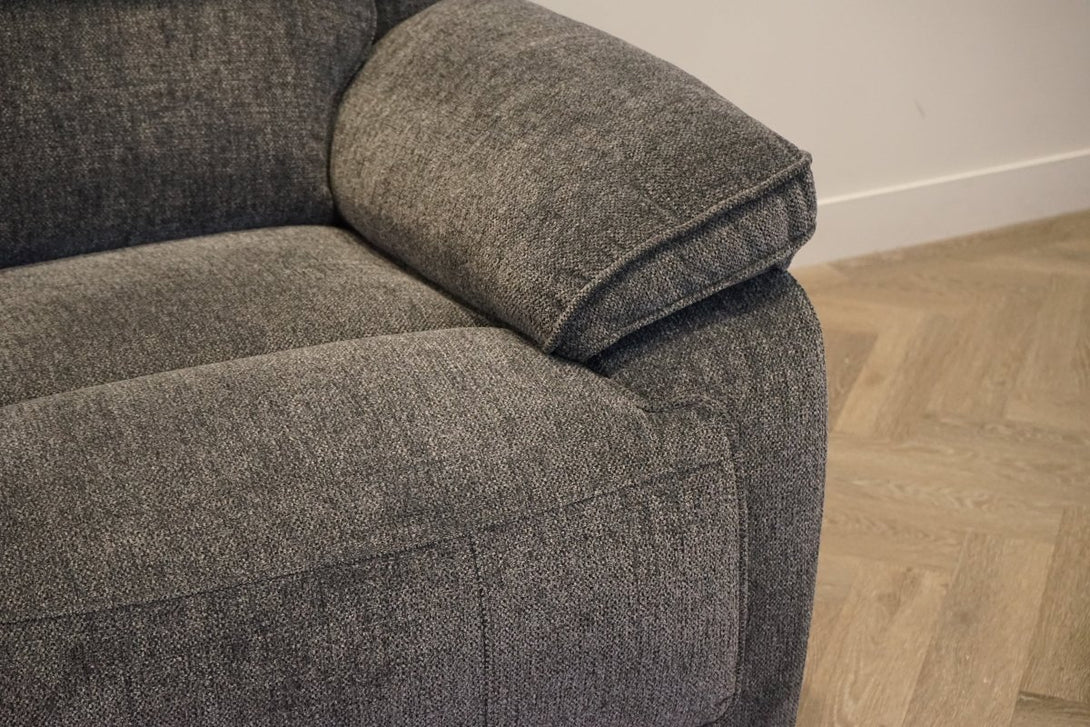 Orlando 3 + 1 + 1 Manual Recliner Sofa Set, Chunky Chenille Charcoal