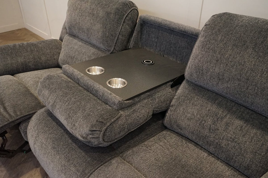 Orlando 3 + 1 + 1 Manual Recliner Sofa Set, Chunky Chenille Charcoal