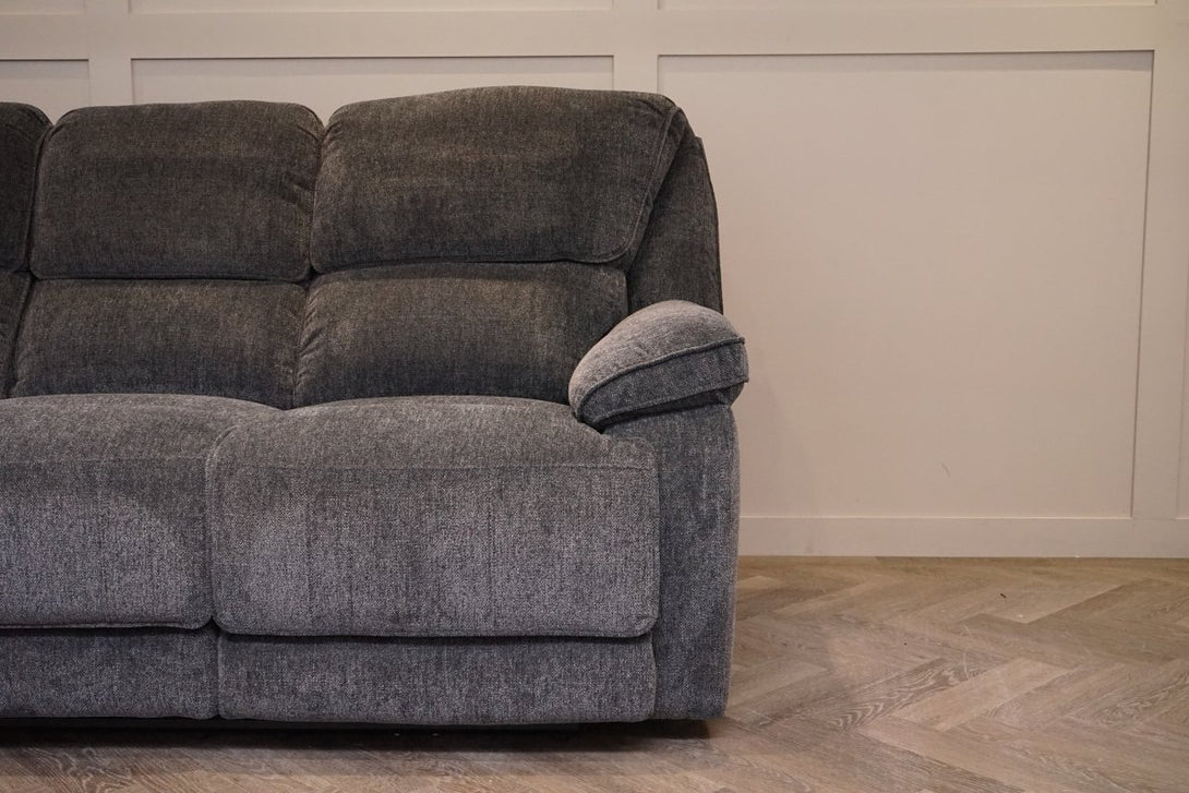 Orlando 3 + 2 Seater Power Recliner Sofa Set, Chunky Chenille Charcoal