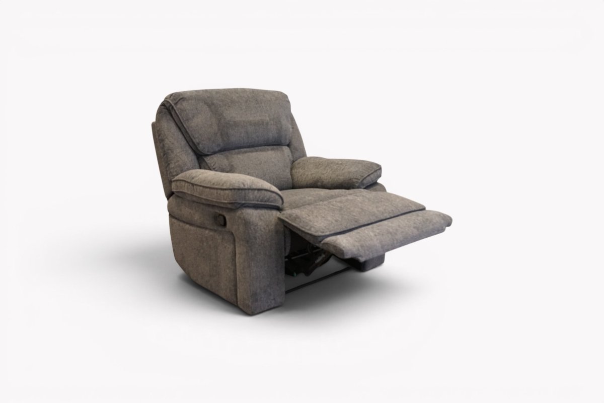 Orlando Fabric Recliner Armchair, Chunky Chenille Charcoal