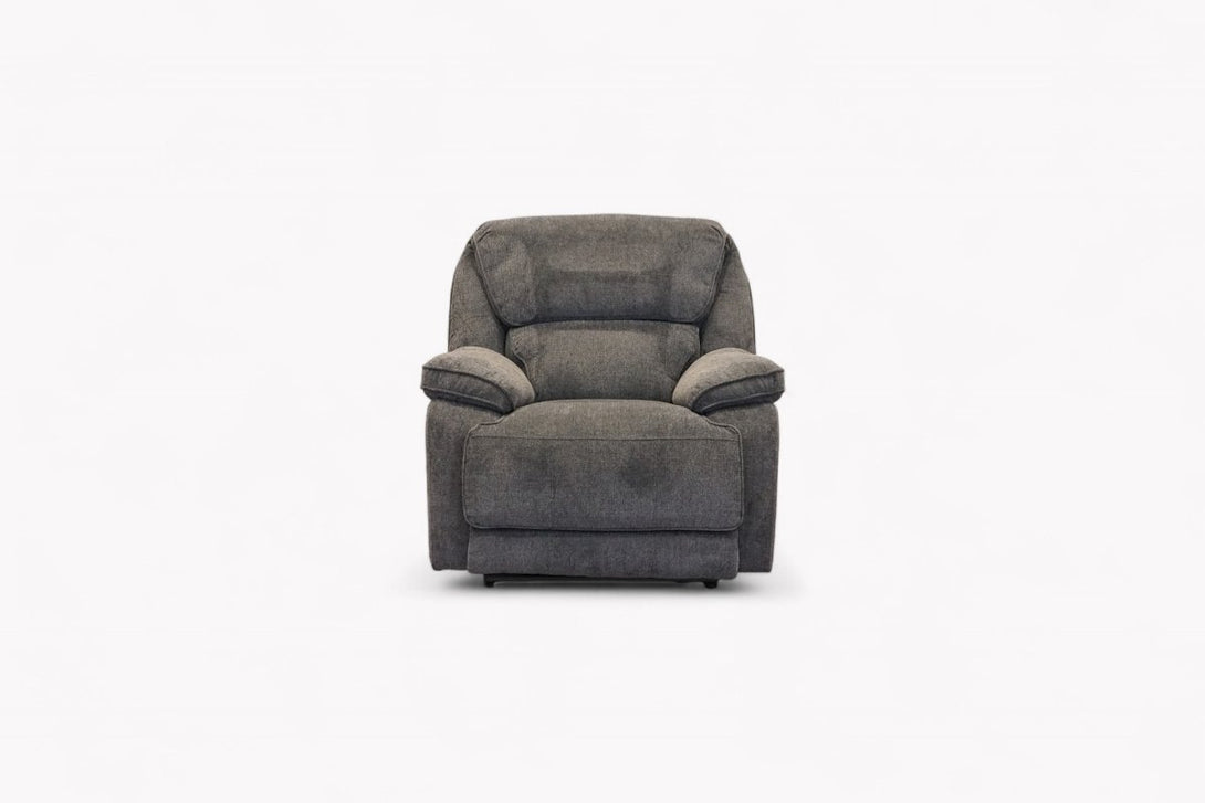 Orlando Manual Recliner Armchair, Chunky Chenille Charcoal
