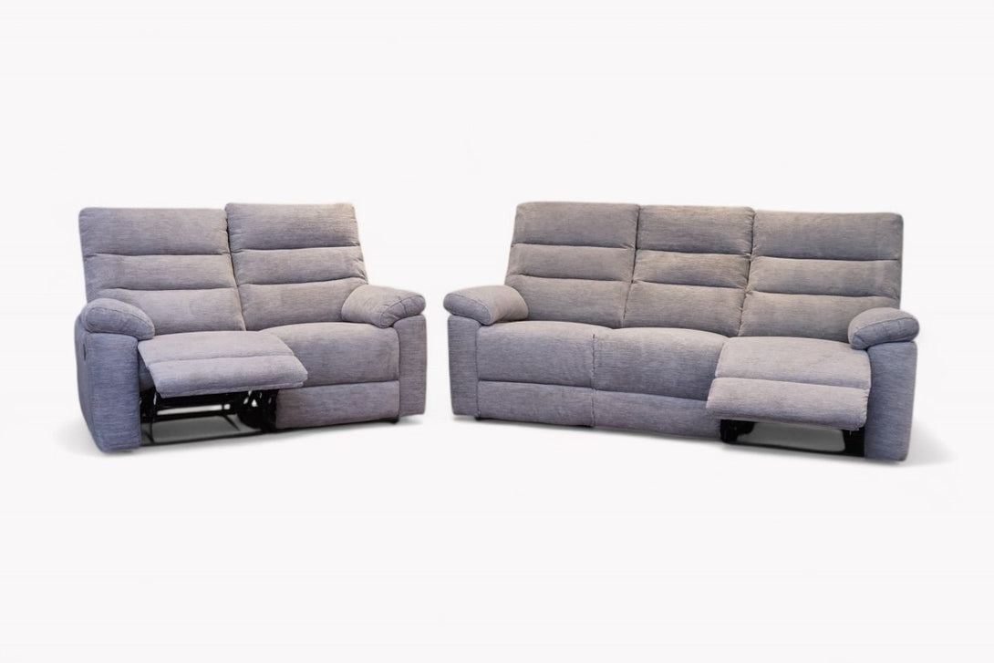 Oscar Manual Reclining 3 + 2 Seater Sofas, Chenille Steel