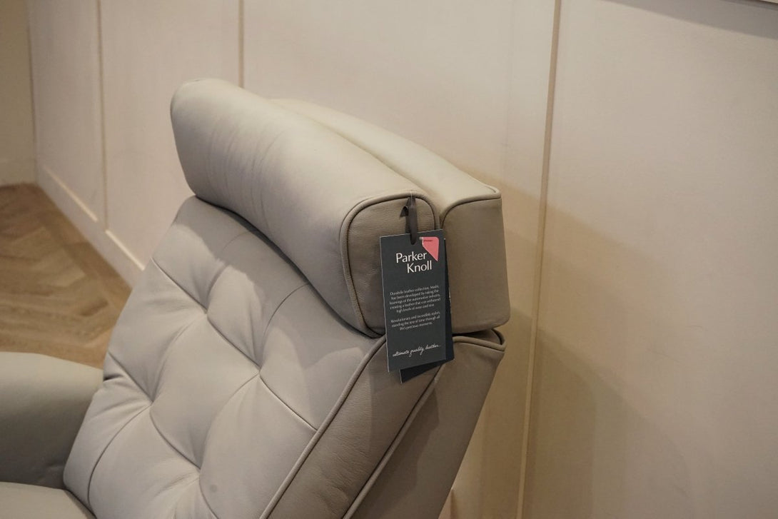 Parker Knoll Norton 150 Rise and Recline Leather Armchair, Madri Steel