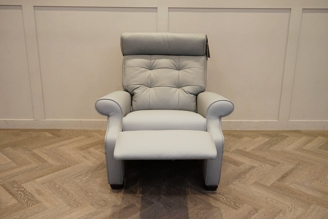 Parker Knoll Norton 150 Rise and Recline Leather Armchair, Madri Steel
