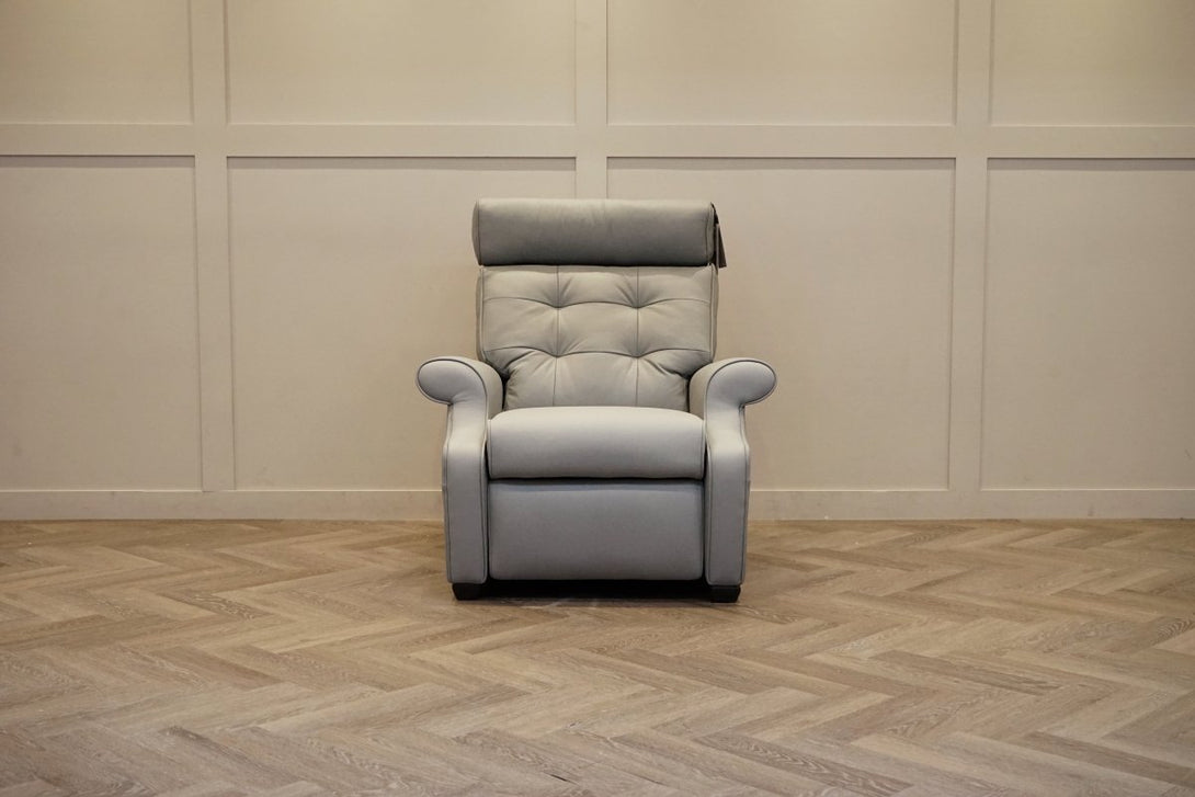 Parker Knoll Norton 150 Rise and Recline Leather Armchair, Madri Steel