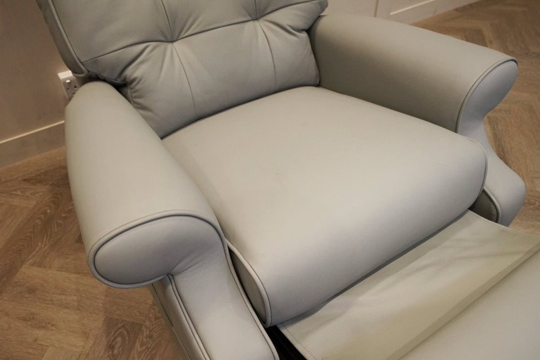 Parker Knoll Norton 150 Rise and Recline Leather Armchair, Madri Steel
