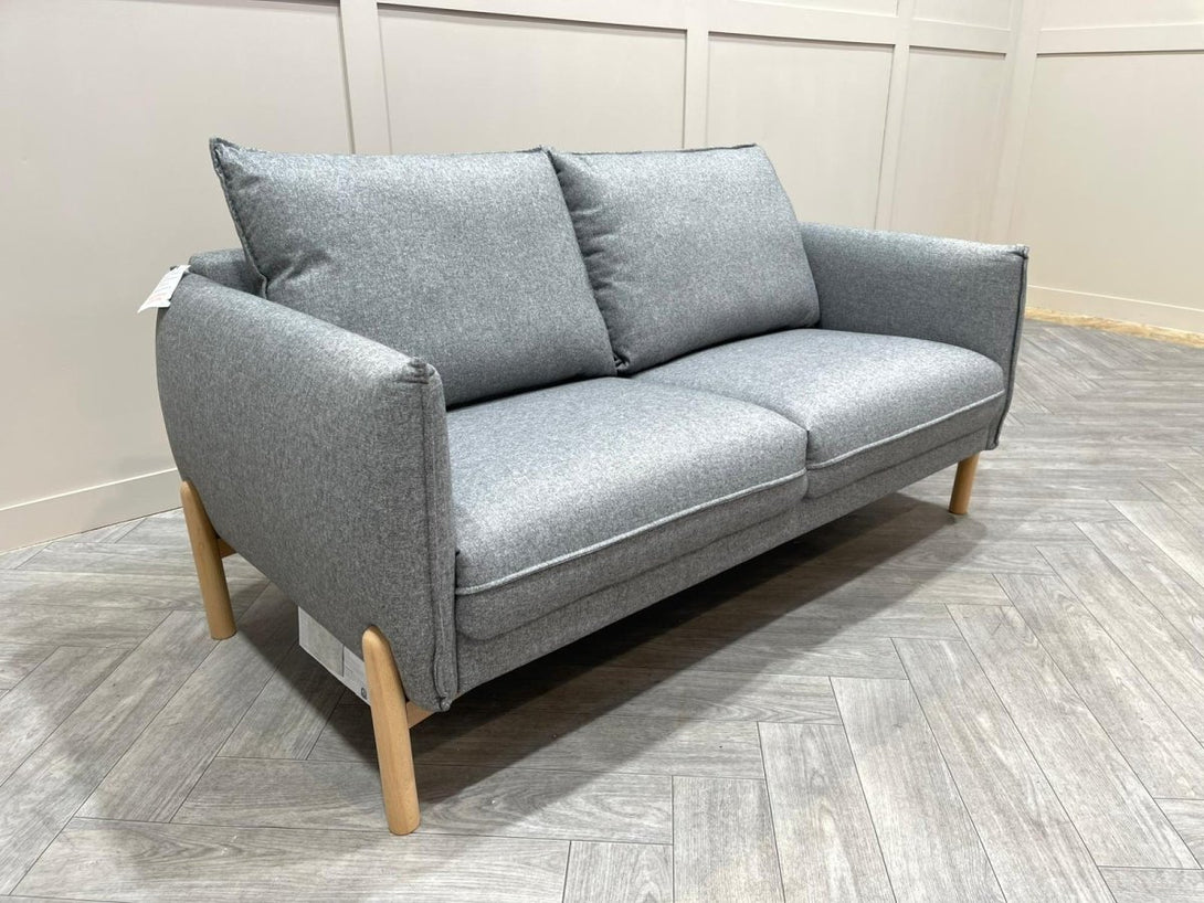 Pillow Medium 2 Seater Sofa, Brushed Tweed Grey