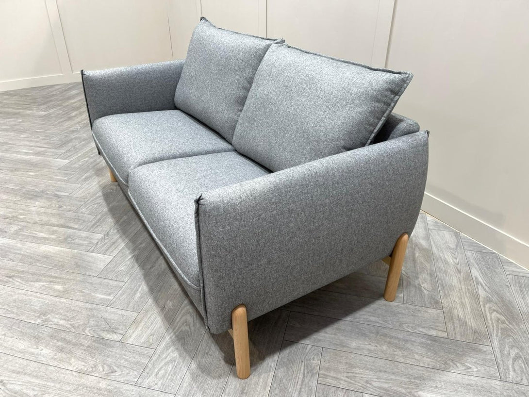 Pillow Medium 2 Seater Sofa, Brushed Tweed Grey