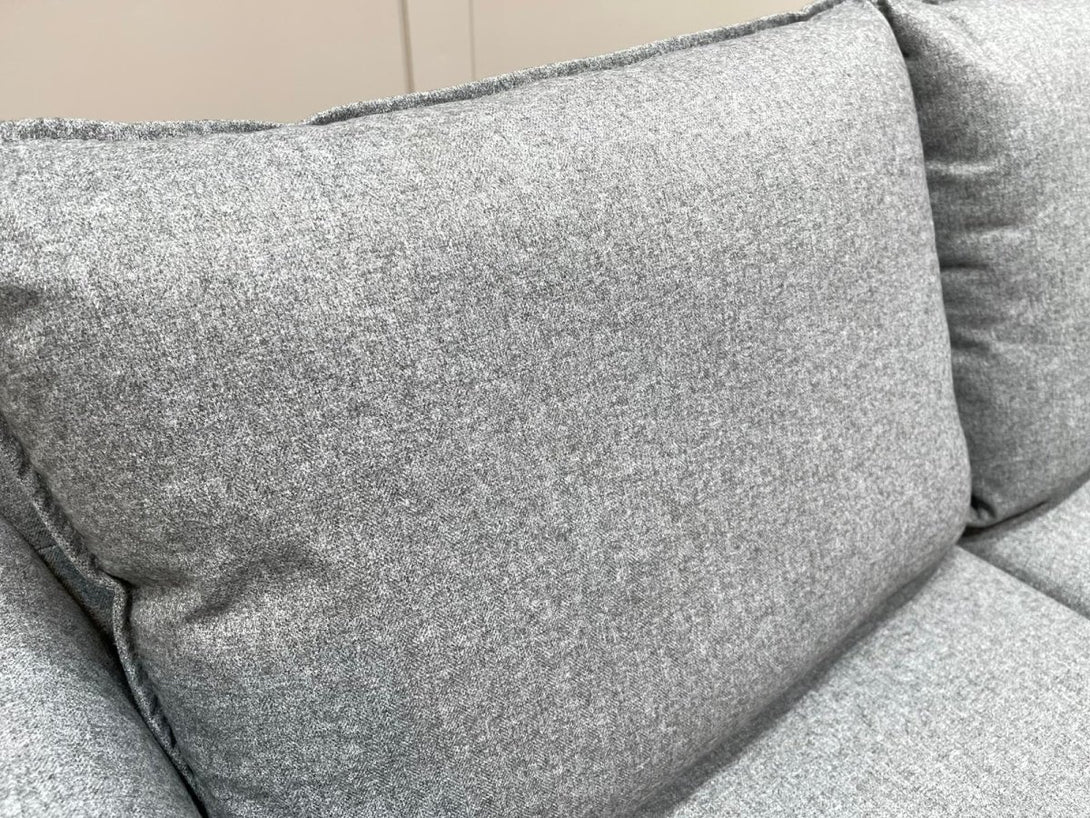 Pillow Medium 2 Seater Sofa, Brushed Tweed Grey