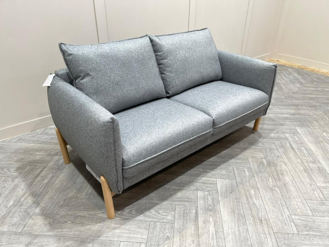 Pillow Medium 2 Seater Sofa, Brushed Tweed Grey