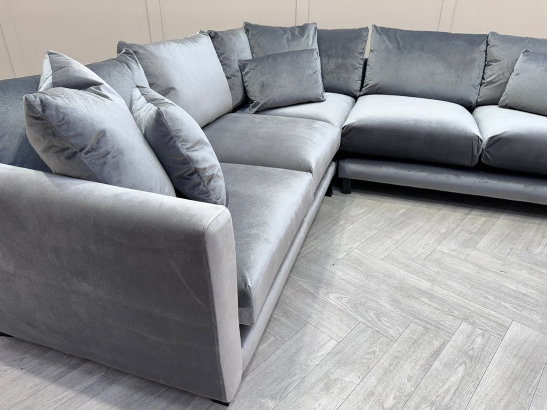 Ponti Large Corner Sofa, Silver