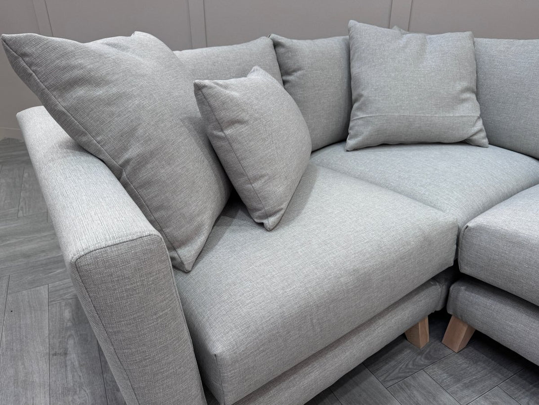 Ponti Small LHF Corner Sofa, Silver