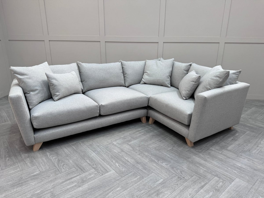 Ponti Small RHF Corner Sofa, Silver