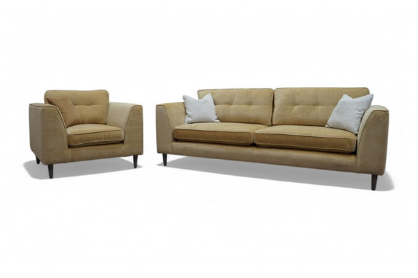 Purley Extra Large 4 Seater Sofa & Armchair, Dusky Sunshine