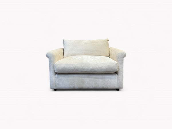 Queenie Loveseat, Crumpled Chenille Cream