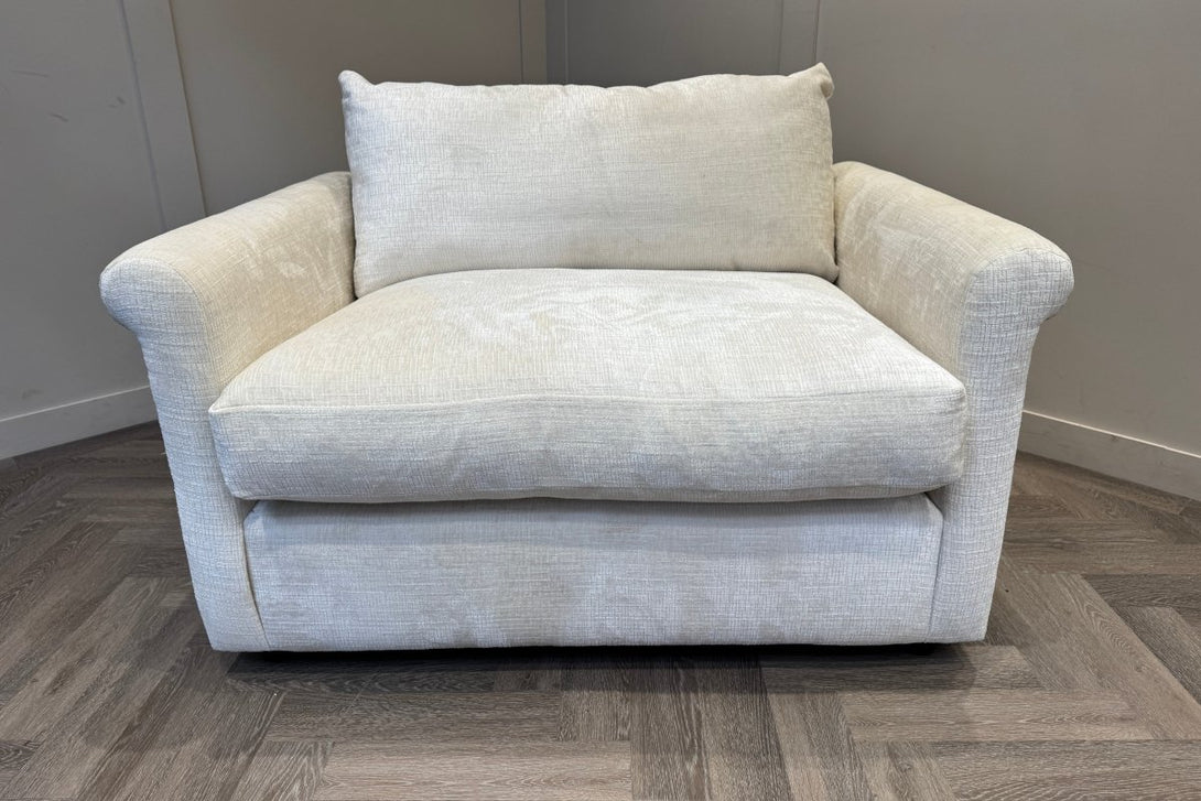 Queenie Loveseat, Crumpled Chenille Cream