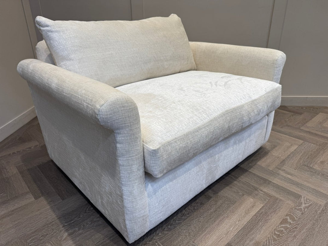 Queenie Loveseat, Crumpled Chenille Cream