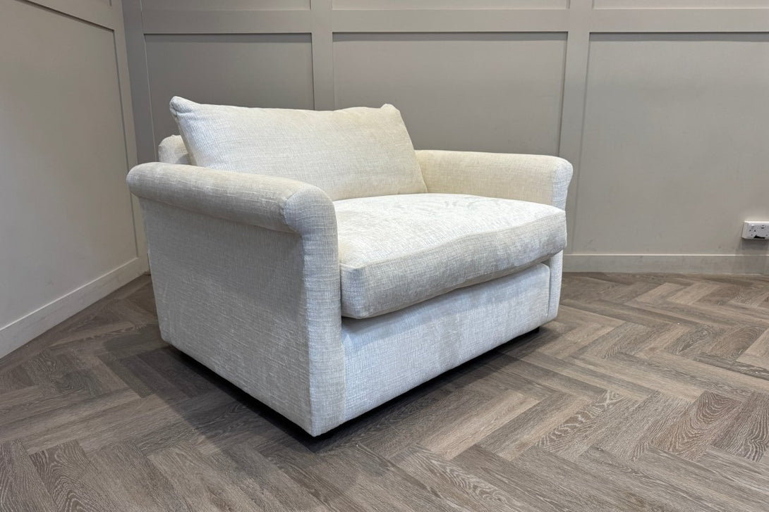 Queenie Loveseat, Crumpled Chenille Cream
