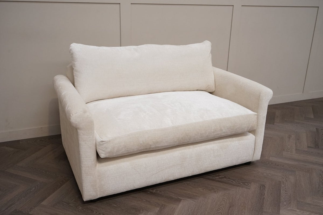 Queenie Small 2 Seater Sofa, Crumpled Chenille Cream
