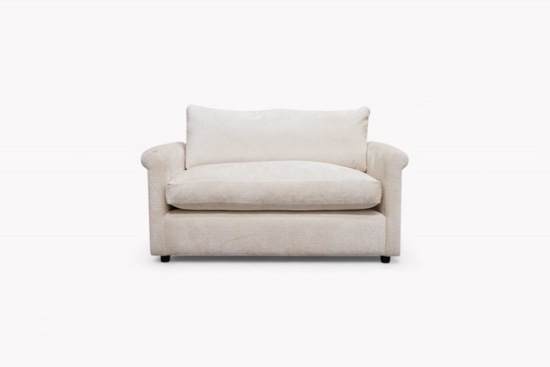Queenie Small 2 Seater Sofa, Crumpled Chenille Cream