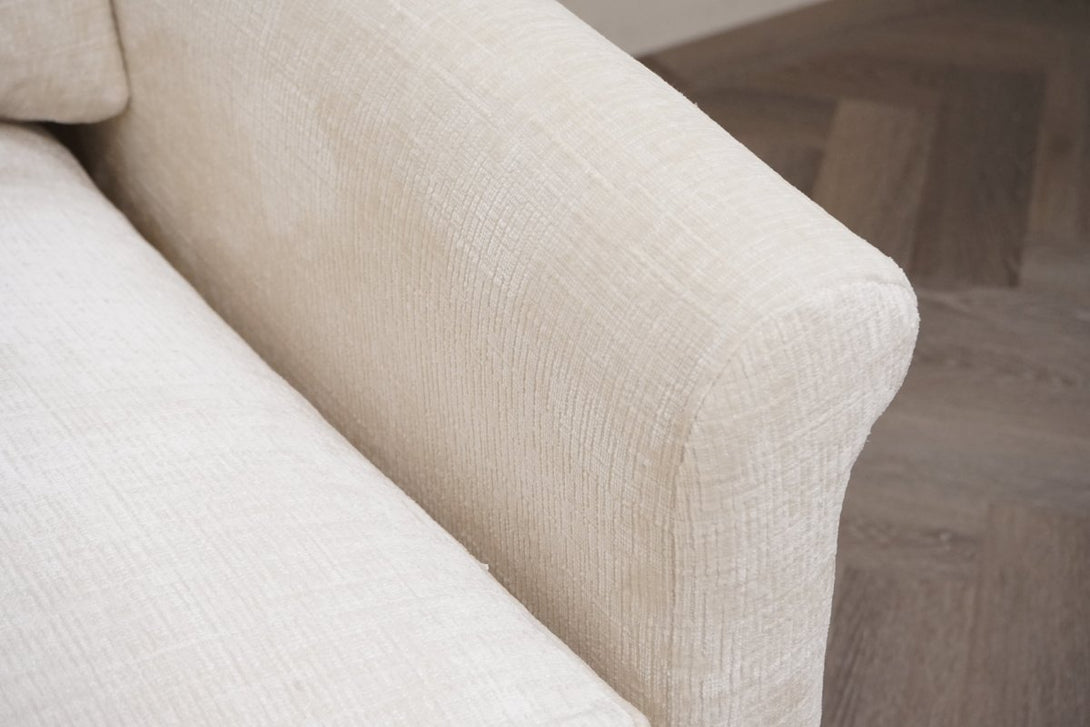 Queenie Small 2 Seater Sofa, Crumpled Chenille Cream