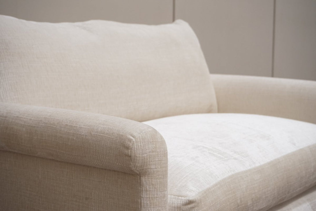 Queenie Small 2 Seater Sofa, Crumpled Chenille Cream