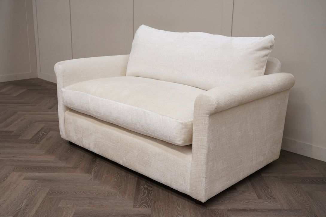 Queenie Small 2 Seater Sofa, Crumpled Chenille Cream