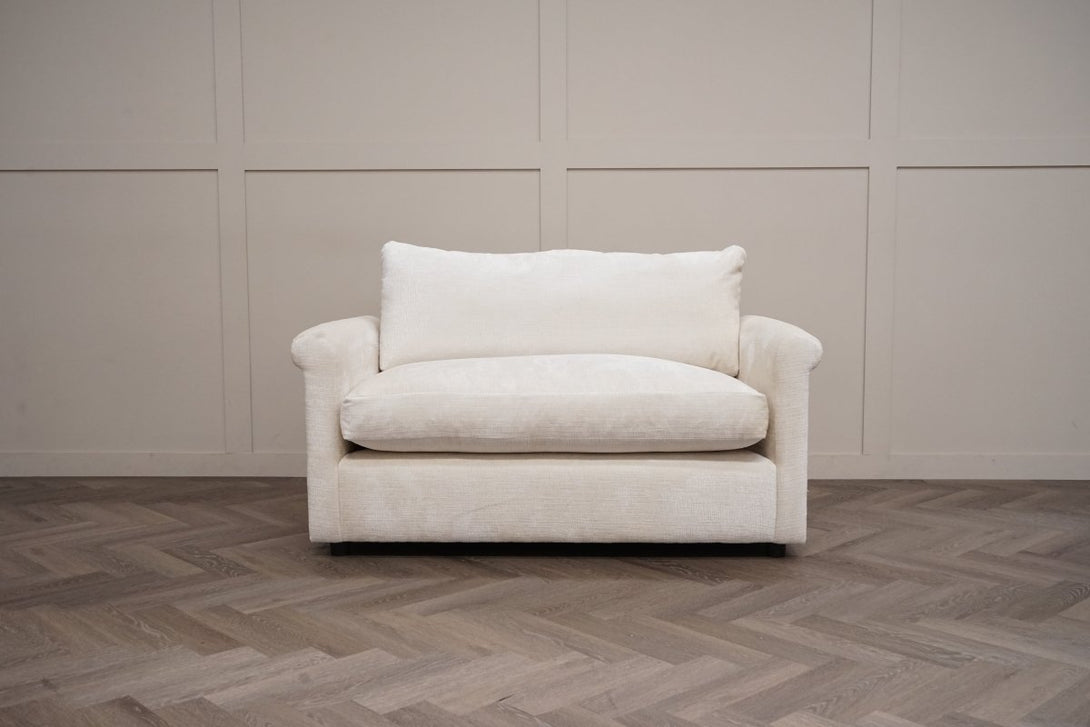 Queenie Small 2 Seater Sofa, Crumpled Chenille Cream