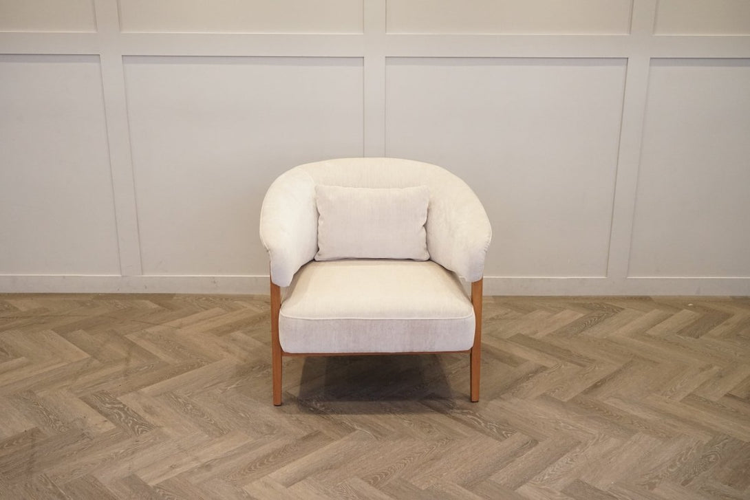 Ranger Fabric Accent Chair, Bright Ivory