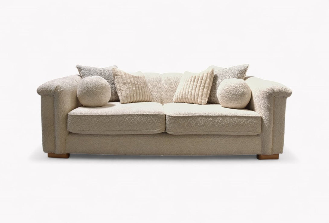 Regency Large 3 Seater Sofa, Soft Bouclé Natural