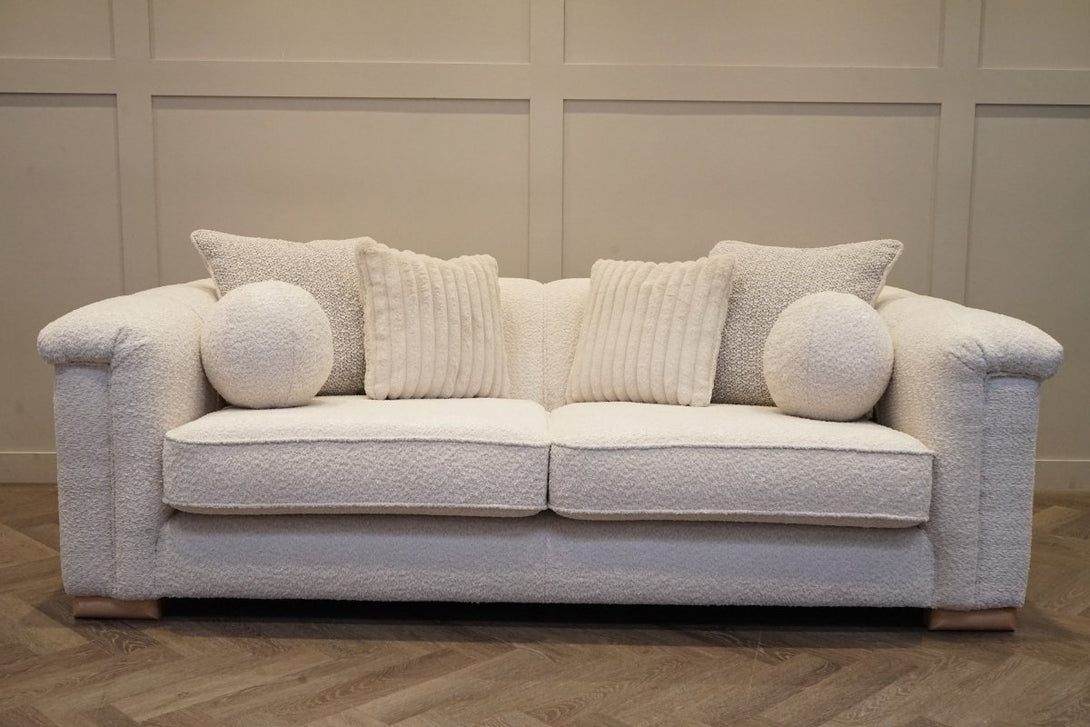 Regency Large 4 Seater Sofa, Soft Bouclé Natural