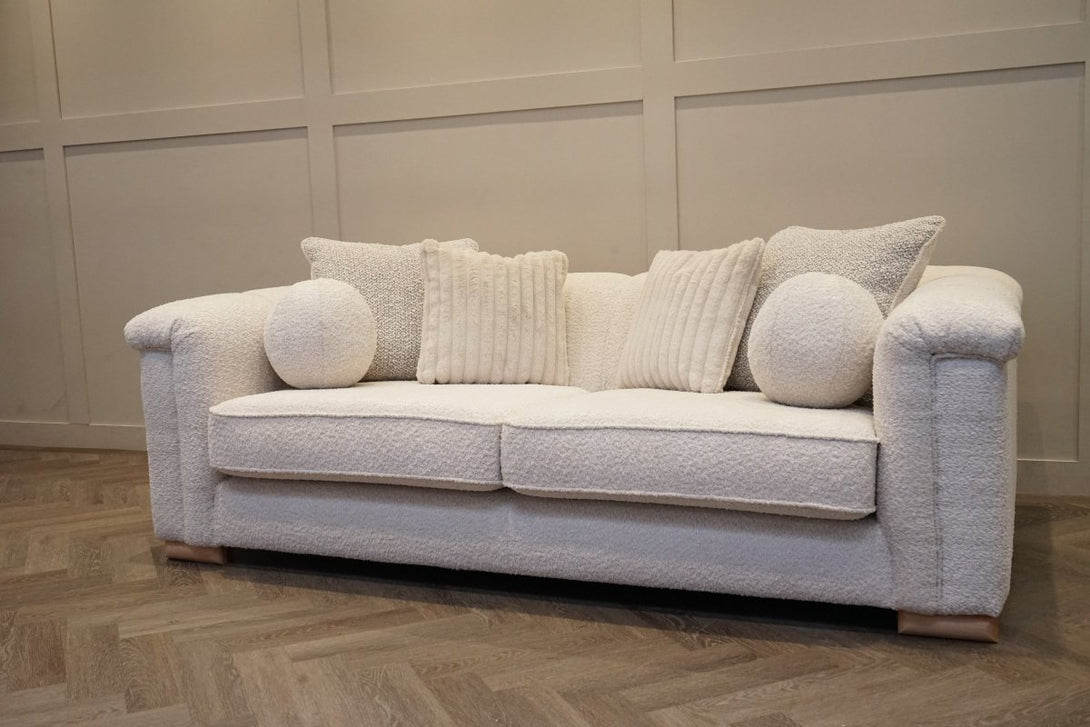 Regency Large 4 Seater Sofa, Soft Bouclé Natural
