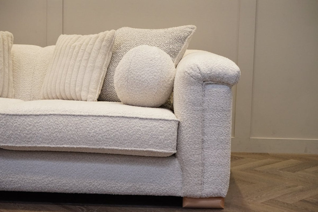 Regency Large 4 Seater Sofa, Soft Bouclé Natural