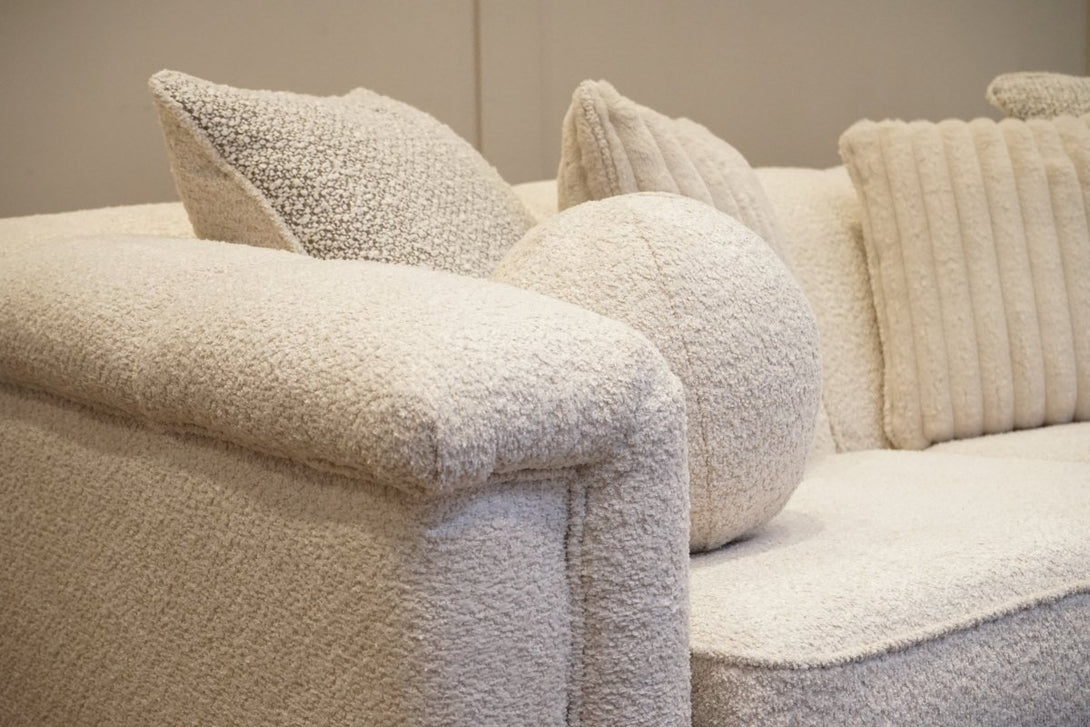 Regency Large 4 Seater Sofa, Soft Bouclé Natural