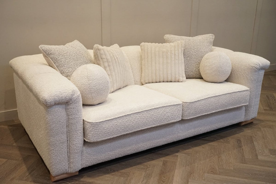 Regency Large 4 Seater Sofa, Soft Bouclé Natural