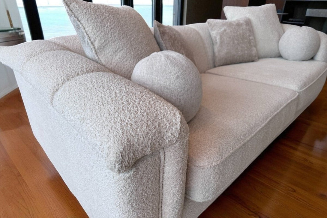 Regency Large 4 Seater Sofa, Soft Bouclé Natural