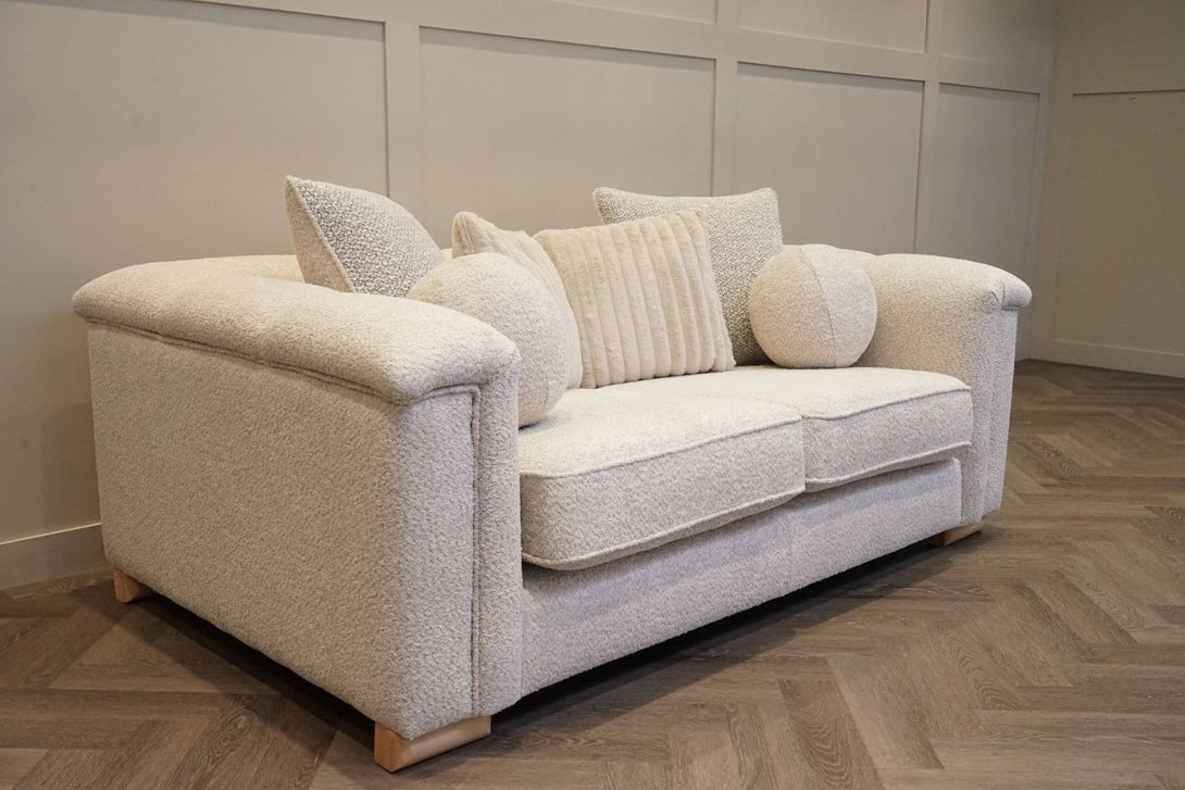 Regency Medium 2 Seater Sofa, Soft Bouclé Natural