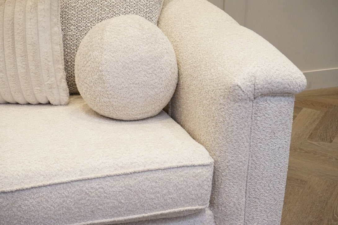 Regency Medium 2 Seater Sofa, Soft Bouclé Natural
