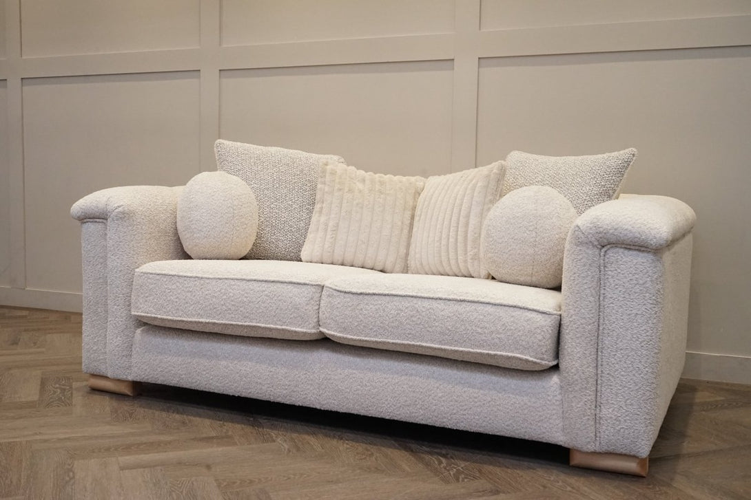 Regency Medium 2 Seater Sofa, Soft Bouclé Natural