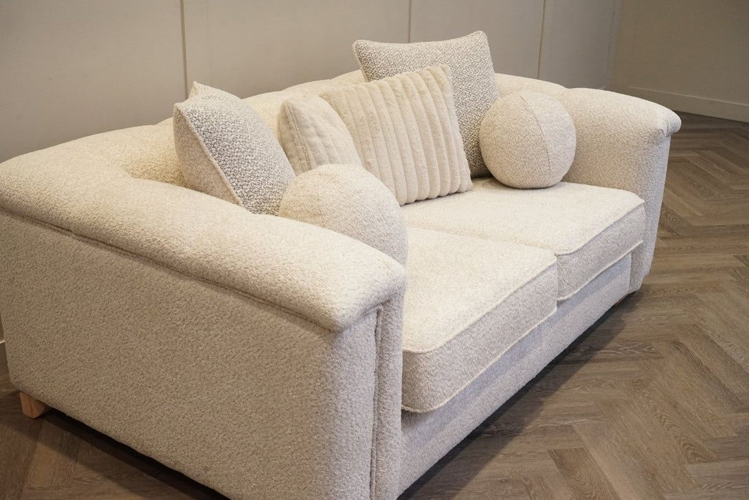 Regency Medium 2 Seater Sofa, Soft Bouclé Natural